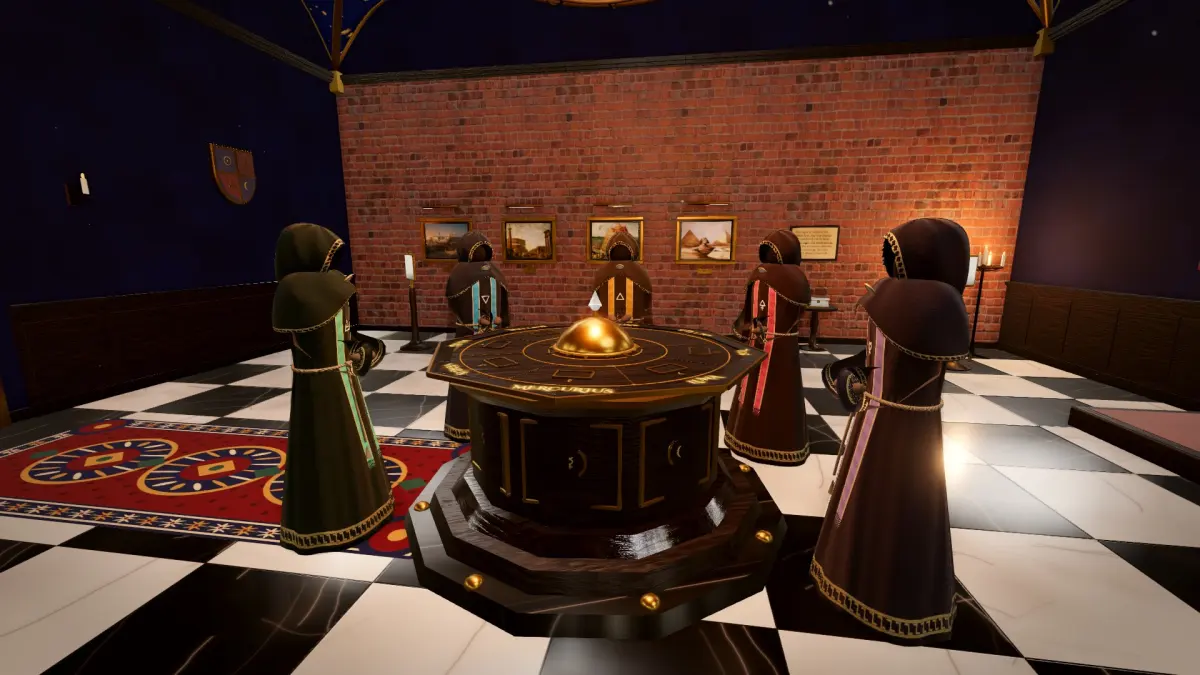 The Alchemist: a team of players as avatars, together in the game