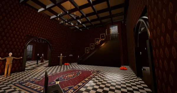 Séance at Hollowmere House: the candlelit foyer and grand stair