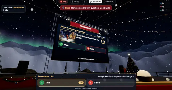 A question on the big screen, with a picture